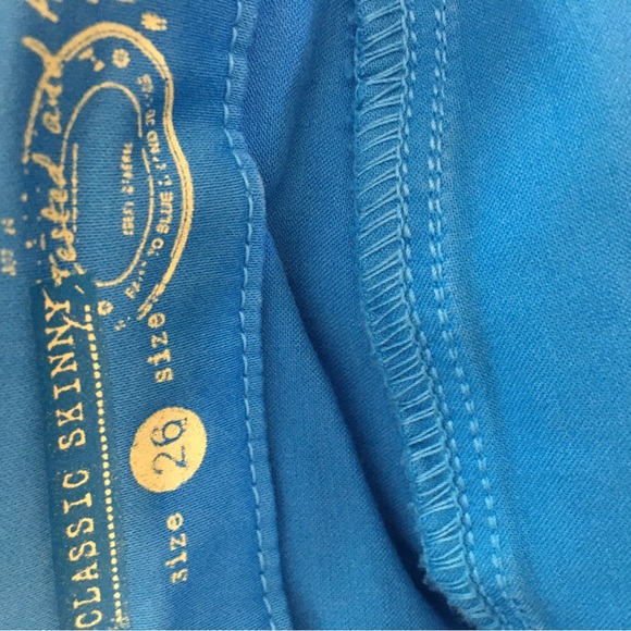 Fade To Blue Skinny Jeans Bundle 26 Low Rise Stretch Blue Yellow Casual Denim - Picture 15 of 15